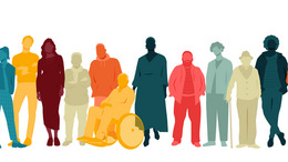 Zeichnung einer Menschengruppe