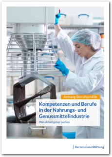 Cover Anhang Berufsprofile - Kompetenzen und Berufe in der Nahrungs- und Genussmittelindustrie
