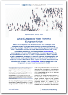 Cover eupinions brief: What Europeans Want from the European Union