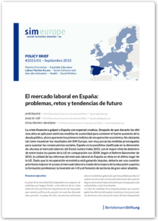 Cover sim europe POLICY BRIEF 01/2015: El mercado laboral en España: problemas, retos y tendencias de futuro