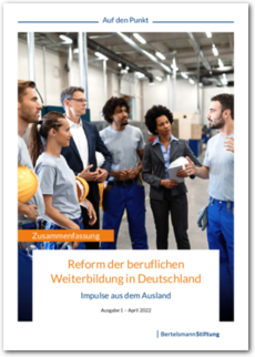 Cover Auf den Punkt - Reform der beruflichen Weiterbildung in Deutschland