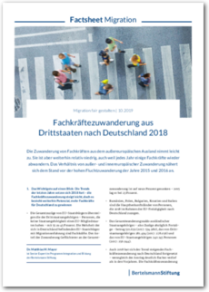 Cover Fachkräftezuwanderung aus Drittstaaten nach Deutschland 2018