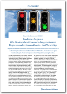 Cover EINWURF 4/2021: Modernes Regieren – Wie die Ampelkoalition auch das gemeinsame Regieren modernisieren könnte – drei Vorschläge