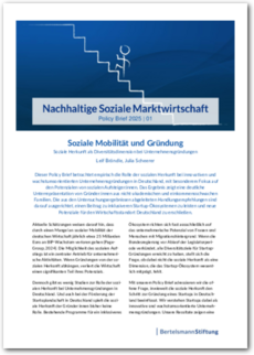 Cover Policy Brief 2025 | 01: Soziale Mobilität und Gründung