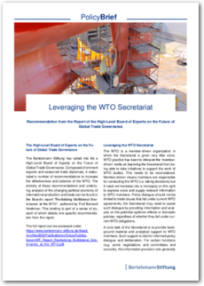 Cover Leveraging the WTO Secretariat
