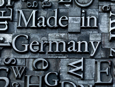 Metallplakette mit Titel Made in Germany