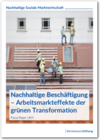 Cover Arbeitsmarkteffekte der grünen Transformation
