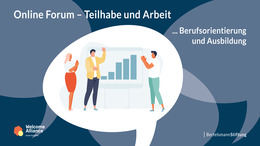 Zeichnung von drei Figuren, die um ein Chart herum stehen