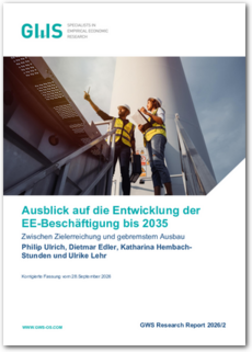 Cover Ausblick auf die Entwicklung der Erneuerbare-Energien-Beschäftigung bis 2035.
