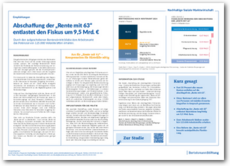 Cover Abschaffung der abschlagsfreien Frühverrentung - Zusammenfassung