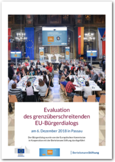 Cover Evaluation des Grenzüberschreitenden Bürgerdialogs in Passau