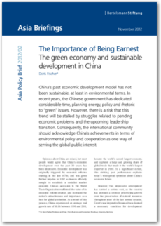 Cover „Green economy“ und nachhaltige Entwicklung in China