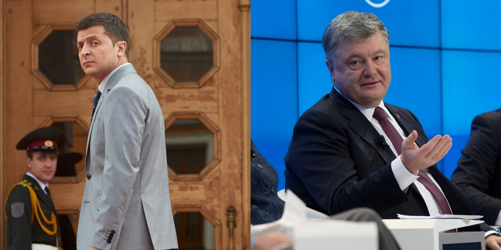 Volodymyr Selensky wendet Petro Poroschenko den Rücken zu