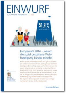 Cover EINWURF 1/2014 - Europawahl 2014  -  warum die sozial gespaltene Wahlbeteiligung Europa schadet