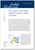 Cover Policy Brief #2011/01:#br# The "social" in the social market economy - Justice in Europe
