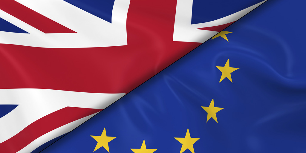 Union Jack with EU-flag.