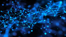 Abstraktes Bild aus miteinander verbundenen grünen Knotenpunkten. Ideal für Projekte zu den Themen Technologie, Netzwerk, Verbindung und Nachhaltigkeit