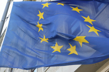 European Flag in Front of the Federal Foreign Office Berlin
