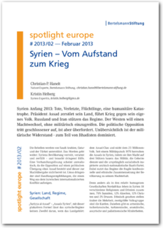 Cover spotlight europe 02/2013: Syrien – Vom Aufstand zum Krieg