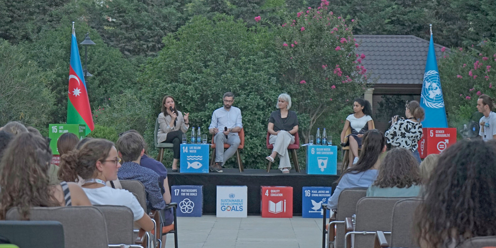Discussing persons on a panel