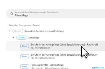 Neue Auswahlsuche ist zu sehen
