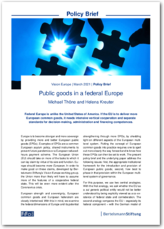Cover Public goods in a federal Europe (Policy Brief)