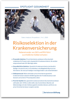 Cover SPOTLIGHT Gesundheit: Risikoselektion in der Krankenversicherung