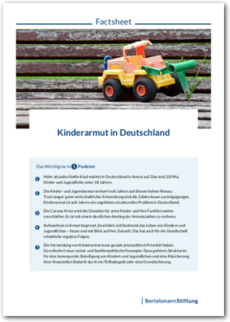 Cover Factsheet: Kinderarmut in Deutschland