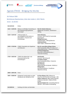 Cover Agenda STM26 - Bridging the Worlds