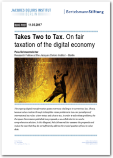 Cover Takes two to tax. On fair taxation of the digital economy