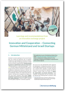 Cover Innovation and Cooperation – Connecting German Mittelstand and Israeli Startups