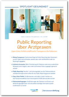 Cover SPOTLIGHT Gesundheit: Public Reporting über Arztpraxen