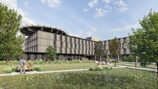 Rendering Haupteingang Grau(© a|sh sander.hofrichter architekten GmbH)