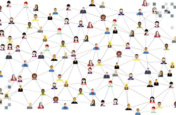 Sinnbild für SocialMedia, Menschen sind miteinander verbunden.