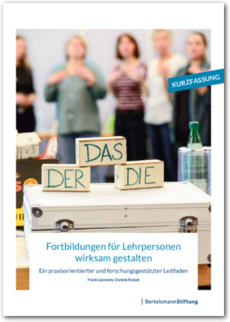 Cover Fortbildungen für Lehrpersonen  wirksam gestalten - Kurzfassung