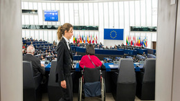 View at a plenary session of the European Parliament in Straßbourg.