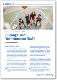 Cover Factsheet Bildungs- und Teilhabepaket
