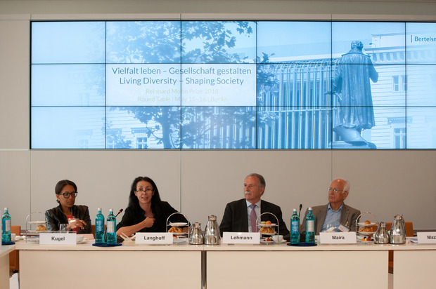 Janina Kugel, Shermin Langhoff, Prof. Klaus-Dieter Lehmann und Arun Maira (v.l.n.r.)