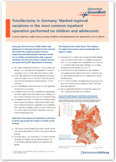 Cover Factsheet: Tonsillectomy in children and adolescents 05/2013