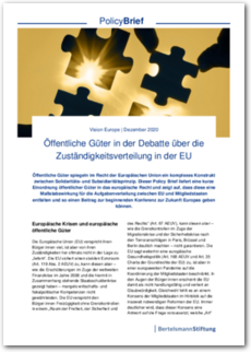 Cover Öffentliche Güter in der Debatte über die Zuständigkeitsverteilung in der EU