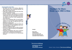 Cover Checkliste für Eltern: Kinder unter DREI in Kitas