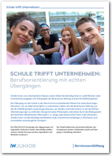 Cover SCHULE TRIFFT UNTERNEHMEN: Berufsorientierung mit echten Übergängen