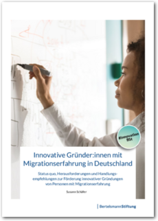 Cover Innovative Gründer:innen mit  Migrationserfahrung in Deutschland