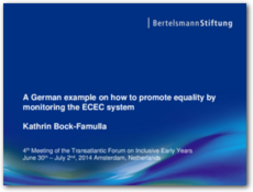Cover A German example on how to promote equality by monitoring the ECEC system