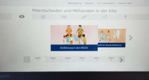 Bildschirmfoto des MOOC