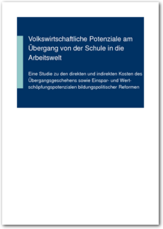 Cover Volkswirtschaftliche Potenziale am Übergang von der Schule in die Arbeitswelt - Langfassung