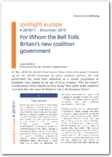 Cover spotlight europe 11/2010: For Whom the Bell Tolls: Britain’s new coalition government