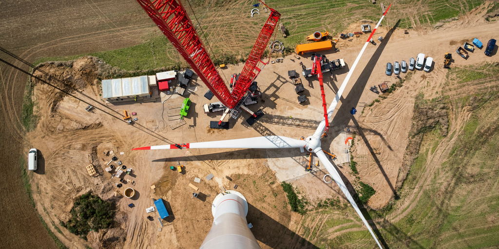 Baustelle Windkraftanlage