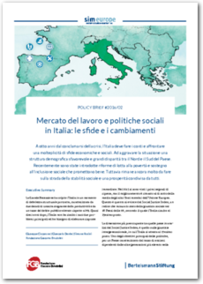 Cover sim europe POLICY BRIEF 02/2016: Mercato del lavoro e politiche sociali in Italia: le sfide e i cambiamenti