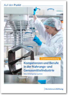 Cover Auf den Punkt | Kompetenzen und Berufe in der Nahrungs- und Genussmittelindustrie